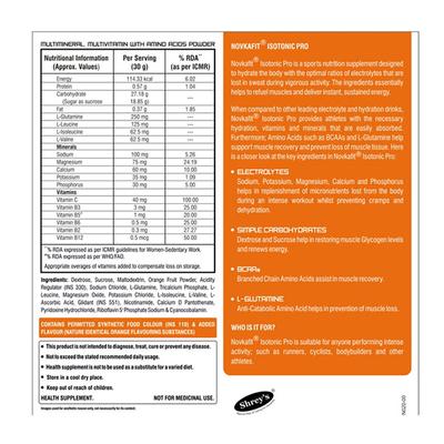 Novkafit Isotonic Pro Powder - Orange Flavour 1 kg - Health Drink