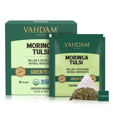Vahdam Green Tea Bags - Moringa Tulsi 15's - Teas