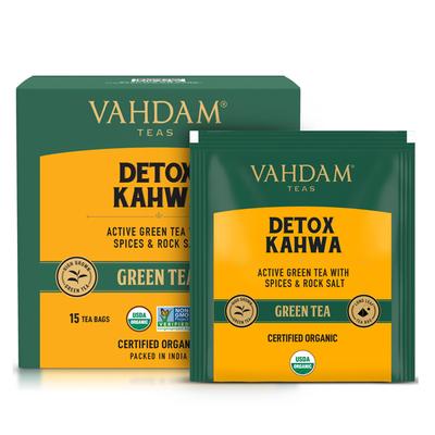 Vahdam Green Tea Bags - Detox Kahwa 15's - Teas