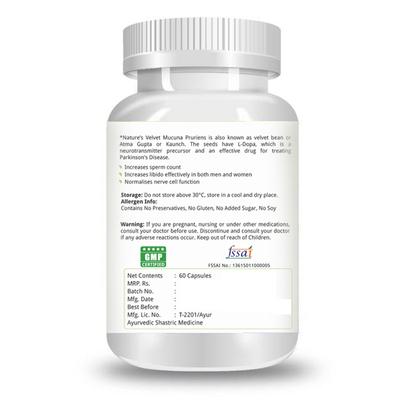 Natures Velvet Mucuna Pruriens 500 mg Veg capsule 60's - Speciality Medicines