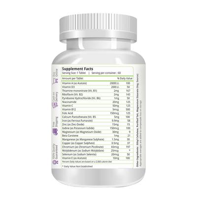 Natures Velvet MultiVitamin Minerals & AntiOxidants Tablet 60's - Health Products