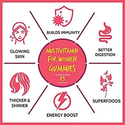 CF Multi-Vitamins For Women Veg Gummies - Mixed Fruit Flavour 60's - Multi-Vitamins