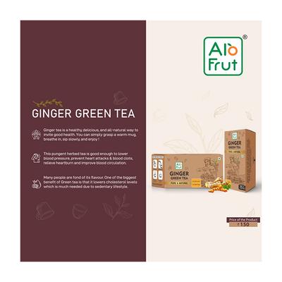 Axiom AloFrut Green Tea Bags - Ginger 25's - Teas