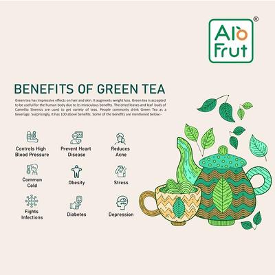 Axiom AloFrut Green Tea Bags - Lemon 25's - Teas