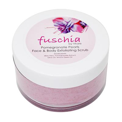 Fuschia Exfoliating Face & Body Scrub - Pomegranate Pearls 50 gm - Face Scrubs