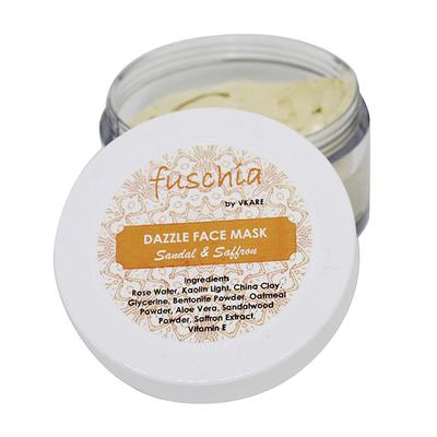 Fuschia Dazzle Face Mask - Sandal & Saffron 50 gm - Masks & Peels