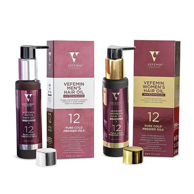 Vefemin Men's Hair Oil 100 ml + Women's Hair Oil 100 ml - Hair Oils