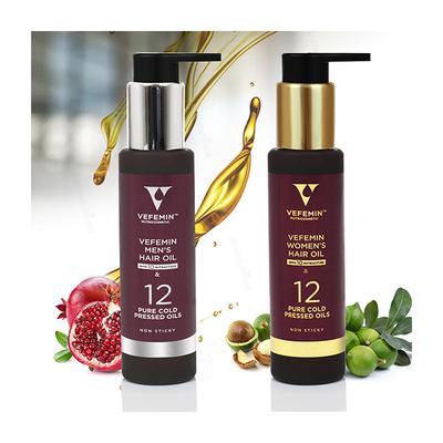 Vefemin Men's Hair Oil 100 ml + Women's Hair Oil 100 ml - Hair Oils