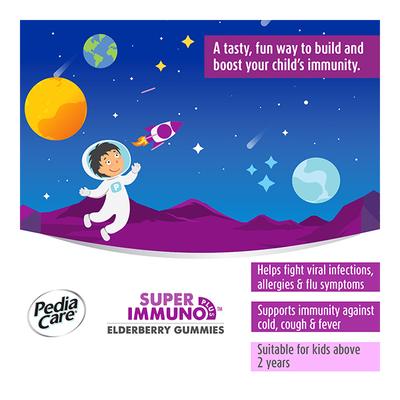 PediaCare Super Immuno Plus Gummies - Elderberry 10's - Calcium And Minerals