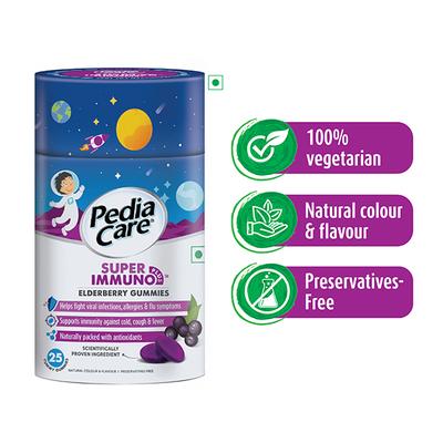 PediaCare Super Immuno Plus Gummies - Elderberry 10's - Calcium And Minerals