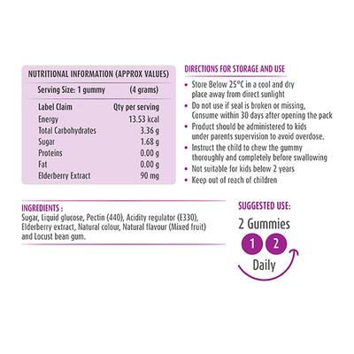 PediaCare Super Immuno Plus Gummies - Elderberry 10's - Calcium And Minerals