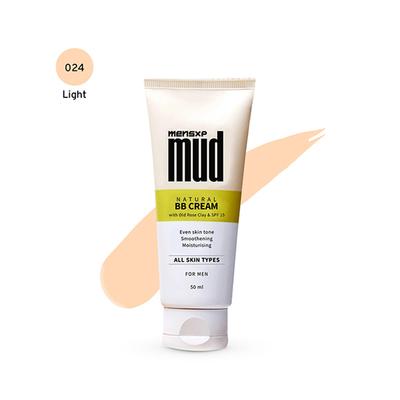 MensXP Mud SPF 15 Men's Natural BB Face Cream - (024 Light) 50 ml - Face Creams