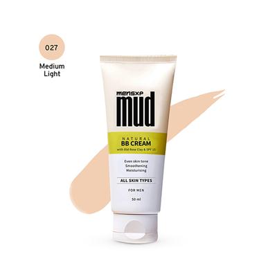 MensXP Mud SPF 15 Men's Natural BB Face Cream - (027 Medium Light) 50 ml - Face Creams