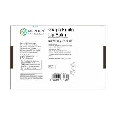 Merlion Naturals Lip Balm - Grapefruit 10 gm - Lip Balms