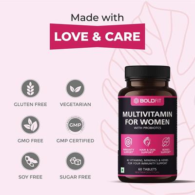 Boldfit Multivitamin For Women Tablet 60's - Multi-Vitamins