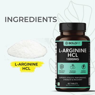 Boldfit L-Arginine HCL 1000 mg Tablet 60's - Amino Acids