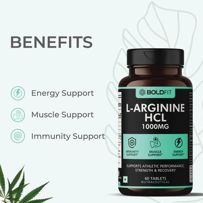 Boldfit L-Arginine HCL 1000 mg Tablet 60's - Amino Acids