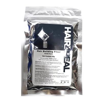 Hair4Real Hair Building Fiber Powder - Black (Refill) 37 gm - Hair Perms & Texturizers
