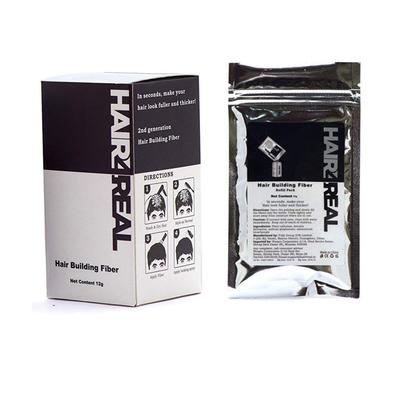 Hair4Real Hair Building Fiber Powder - Dark Brown (Refill) 37 gm - Hair Perms & Texturizers