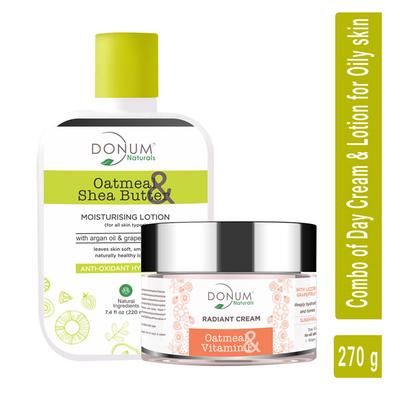 Donum Naturals Combo (Moisturising Lotion 220 ml + Radiant Cream 60 gm) - Night Cream