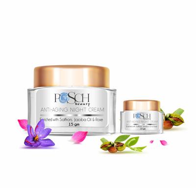Posch Night Cream - Anti Aging (Pack of 2 x 15 gm) - Night Cream