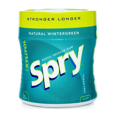 Spry Dental Defense Sugar Free Gum - Natural Wintergreen 55's - Mouth Refreshners