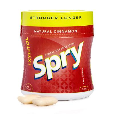 Spry Dental Defense Sugar Free Gum - Natural Cinnamon 55's - Mouth Refreshners