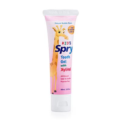 Xlear Kid's Spry with Xylitol Tooth Gel - Natural Bubble Gum 60 ml - Toothpaste