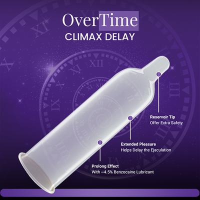 NottyBoy OverTime Premium Lubricated Latex Condoms - Climax Delay (Pack of 3 X 10's) - Plain/Flavoured Condoms