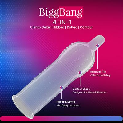 NottyBoy BiggBang Premium Lubricated Latex Condoms (Pack of 3 X 10's) - Plain/Flavoured Condoms