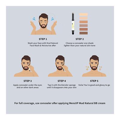 MensXP Mud Men's Concealer Stick - (028 Medium Deep) 2.5 gm - Face Creams
