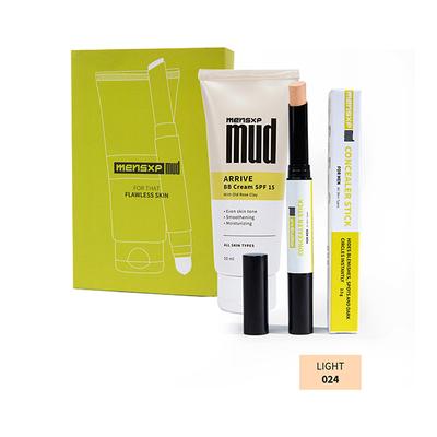 MensXP Mud Men's Natural BB Face Cream 50 ml + Men's Concealer Stick 2.5 gm - (024 Light) 50 ml - Face Creams