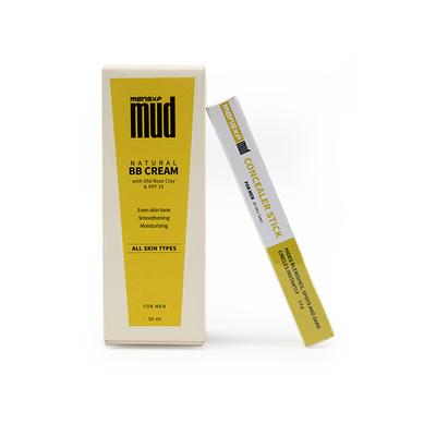 MensXP Mud Men's Natural BB Face Cream 50 ml + Men's Concealer Stick 2.5 gm - (024 Light) 50 ml - Face Creams