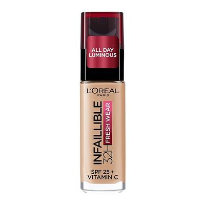 L'Oreal Paris Infallible 24H Fresh Wear Foundation, 125 Natural Rose 30 Gm (N) - Foundation