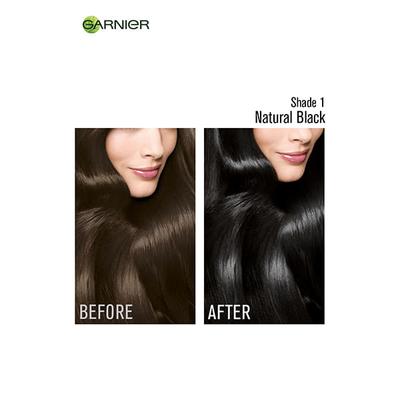 Garnier Color Naturals Creme hair color, Shade 1 Natural Black 70ml+60gm - Crème