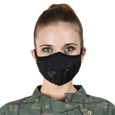 Military Grade N99 Face Mask With Two Valves (L) - Black (Pack of 1) - Face Mask