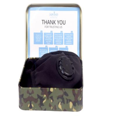 Military Grade N99 Face Mask With Two Valves (L) - Black (Pack of 1) - Face Mask