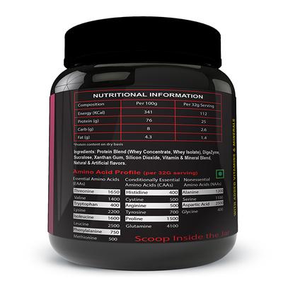 SOS Nutrition Muscular Whey Protein Powder - Strawberry Flavour 2 lb - Whey Proteins