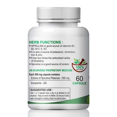 Riffway Spirulina Capsule 60's - Pure Herbs