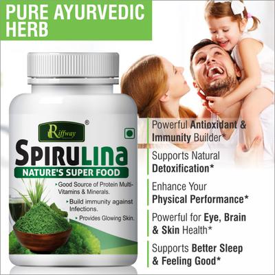 Riffway Spirulina Capsule 60's - Pure Herbs