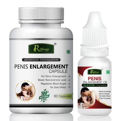 Riffway Penis Enlargement Capsule 60's + Penis Enlargement Oil 15 ml - Sexual Healthcare