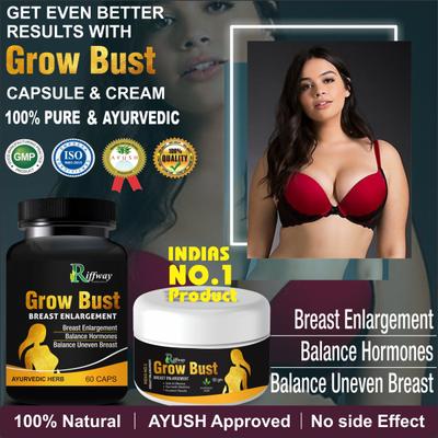 Riffway Grow Bust Capsule 60's + Cream 50 gm - Sexual Healthcare