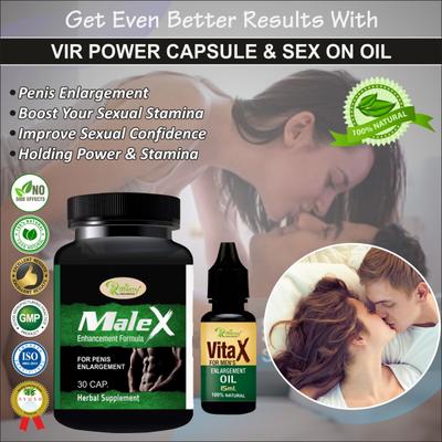 Riffway Male X Capsule 30's + Vita X Oil 15 ml - Sexual Healthcare