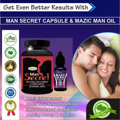 Riffway Man Secret Capsule 30's + Magic Man Oil 15 ml - Sexual Healthcare