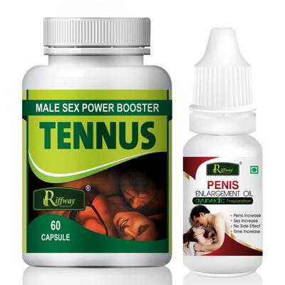 Riffway Tennus Capsule 60's + Penis Enlargement Oil 15 ml - Sexual Healthcare