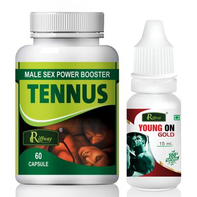 Riffway Tennus Capsule 60's + Young On Gold Oil 15 ml - Sexual Healthcare