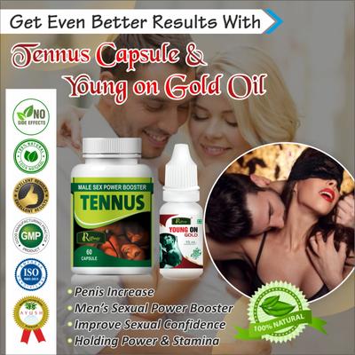 Riffway Tennus Capsule 60's + Young On Gold Oil 15 ml - Sexual Healthcare