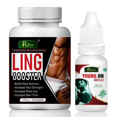 Riffway Ling Booster Capsule 60's + Young On Gold Oil 15 ml - Sexual Healthcare