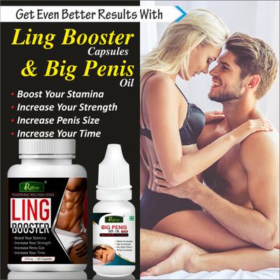 Riffway Ling Booster Capsule 60's + Big Penis Size Oil 15 ml - Sexual Healthcare