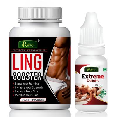 Riffway Ling Booster Capsule 60's + Extreme Delight Oil 15 ml - Sexual Healthcare